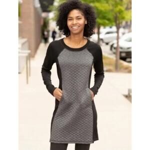 Smartwool Diamond Peak Dress Womens Medium Gray & Black Merino Wool Quilted